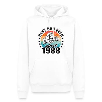 Bester Papa der Welt seit 1988 Vatertag - Männer Premium Bio Hoodie - Weiß - Vorne - Nico (187cm)