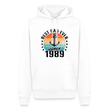 Bester Papa der Welt seit 1989 Vatertag - Männer Premium Bio Hoodie - Weiß - Vorne - Nico (187cm)