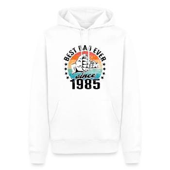 Bester Papa der Welt seit 1985 Vatertag - Männer Premium Bio Hoodie - Weiß - Vorne - Nico (187cm)
