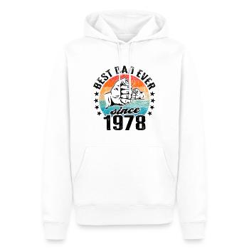 Bester Papa der Welt seit 1978 Vatertag - Männer Premium Bio Hoodie - Weiß - Vorne - Nico (187cm)
