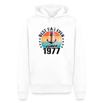 Bester Papa der Welt seit 1977 Vatertag - Männer Premium Bio Hoodie - Weiß - Vorne - Nico (187cm)