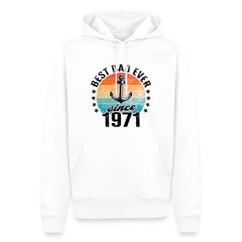Bester Papa der Welt seit 1971 Vatertag Geburtstag - Männer Premium Bio Hoodie - Weiß - Vorne - Nico (187cm)