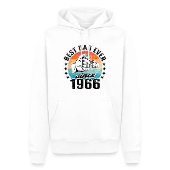 Meilleur papa du monde depuis 1966 Fête des pères - Sweat à capuche Premium bio Homme - blanc - Devant - Nico (187cm)