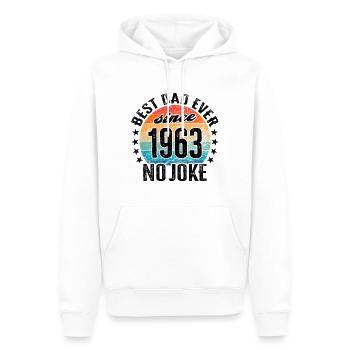 Bester Papa der Welt seit 1963 Vatertag - Männer Premium Bio Hoodie - Weiß - Vorne - Nico (187cm)