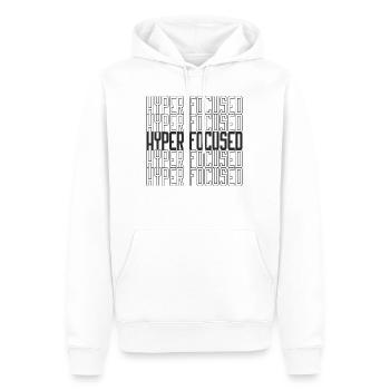 Hyperfocused - Männer Premium Bio Hoodie - Weiß - Vorne - Nico (187cm)