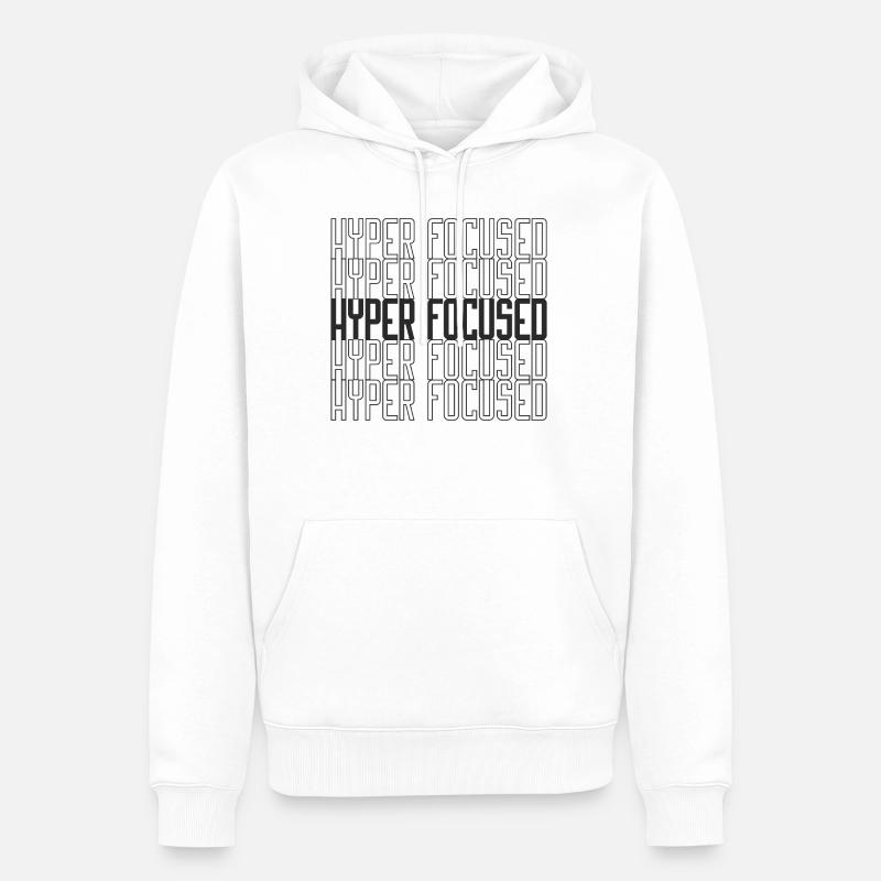 Hyperconcentré - Sweat à capuche Premium bio Homme - blanc