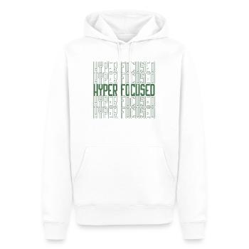 Hyperfocused in green - Männer Premium Bio Hoodie - Weiß - Vorne - Nico (187cm)