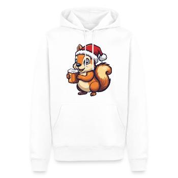 Bière de Noël Squirrel - Sweat à capuche Premium bio Homme - blanc - Devant - Nico (187cm)