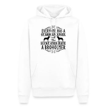 Broholmer Angel Black - Men’s Premium Organic Hoodie - white - Front - Nico (187cm)