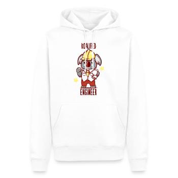 Koalified Engineer - Koala Animal Pun - Men’s Premium Organic Hoodie - white - Front - Nico (187cm)