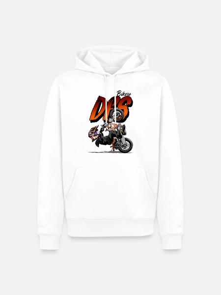 Bike Stunt dfs - cascadeurs - Sweat à capuche Premium bio Homme - blanc