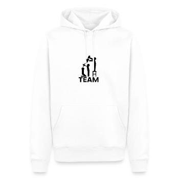 Festival Funnel Hose Beerbong Team - Men’s Premium Organic Hoodie - white - Front - Nico (187cm)