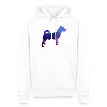 Jack Russel Cadeau pour chien Galaxy - Sweat à capuche Premium bio Homme - blanc - Devant - Nico (187cm)