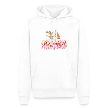 Christmas - Merry and Bright - Männer Premium Bio Hoodie - Weiß - Vorne - Nico (187cm)