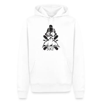 Skier, skiing - Men’s Premium Organic Hoodie - white - Front - Nico (187cm)