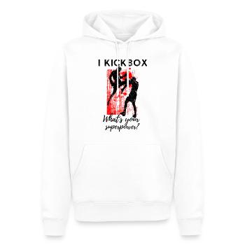i kickbox whats your superpower - Männer Premium Bio Hoodie - Weiß - Vorne - Nico (187cm)