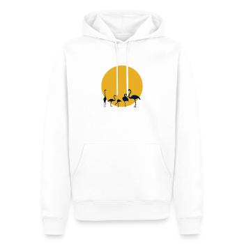 Flamingos - Männer Premium Bio Hoodie - Weiß - Vorne - Nico (187cm)