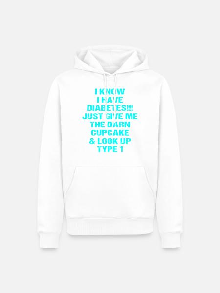 insulin junk - Men’s Premium Organic Hoodie - white