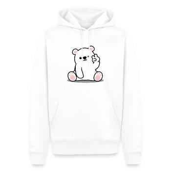Eisbär Peace - Männer Premium Bio Hoodie - Weiß - Vorne - Nico (187cm)