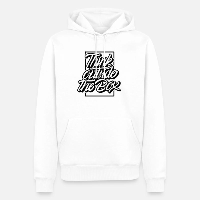 Pense différemment - Sweat à capuche Premium bio Homme - blanc