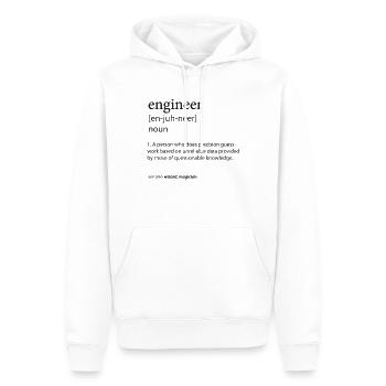 Engineer Definition - Men’s Premium Organic Hoodie - white - Front - Nico (187cm)
