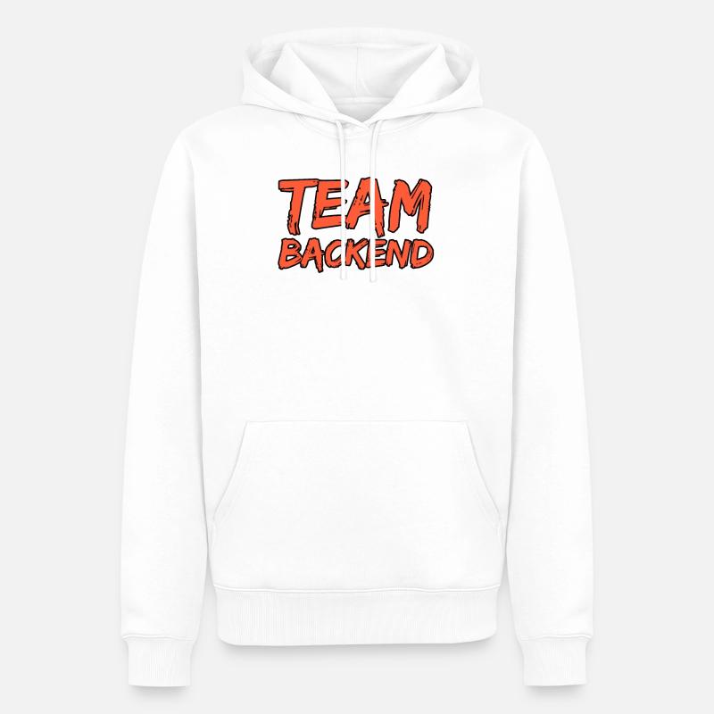 Team Backend Programmierer - Männer Premium Bio Hoodie - Weiß