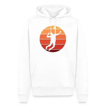 Beachvolleyball Volleyball - Männer Premium Bio Hoodie - Weiß - Vorne - Nico (187cm)