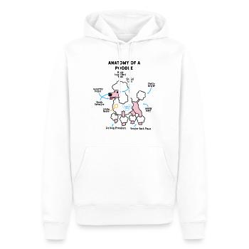 Anatomie Eines Pudel - Männer Premium Bio Hoodie - Weiß - Vorne - Nico (187cm)
