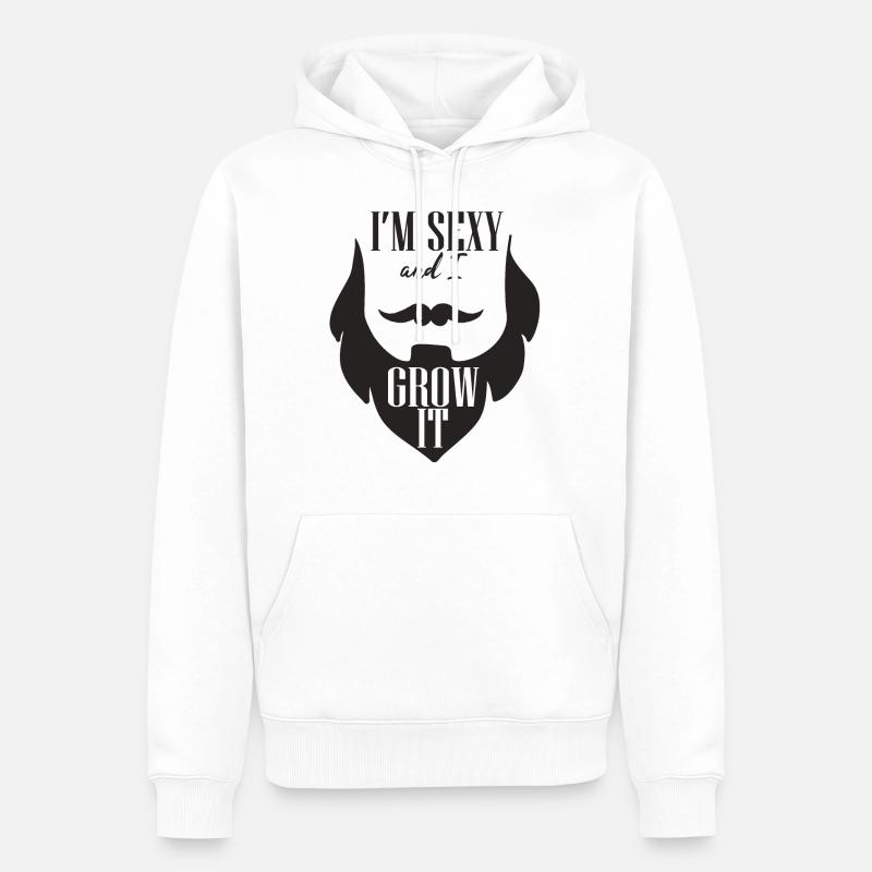 Ich Bin Sexy Bart - Männer Premium Bio Hoodie - Weiß