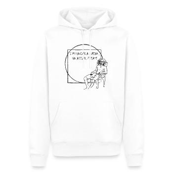 Vitruvianischer Mensch Pause - Männer Premium Bio Hoodie - Weiß - Vorne - Nico (187cm)