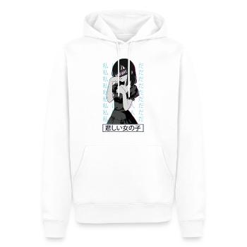Anime Sad Waifu - Männer Premium Bio Hoodie - Weiß - Vorne - Nico (187cm)
