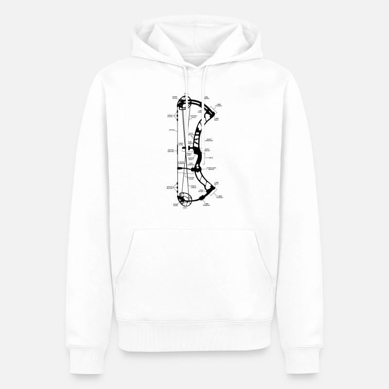 Arc et flèche - Sweat à capuche Premium bio Homme - blanc