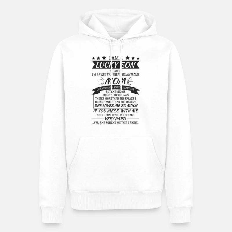Fils d'une grande mère - Sweat à capuche Premium bio Homme - blanc