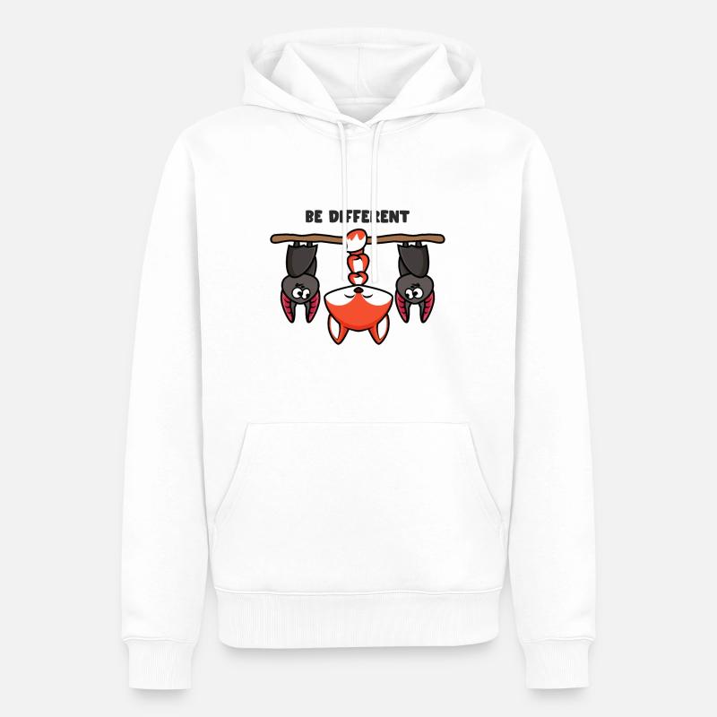 Que Anders Fuchs - Sweat à capuche Premium bio Homme - blanc
