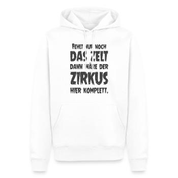 Zirkus Lustig - Männer Premium Bio Hoodie - Weiß - Vorne - Nico (187cm)