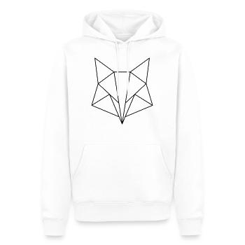 Fox Fox Animal Minimal - Sweat à capuche Premium bio Homme - blanc - Devant - Nico (187cm)