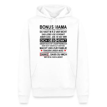 Bonus Mama Stiefmutter Ersatzmutter Geschenk - Männer Premium Bio Hoodie - Weiß - Vorne - Nico (187cm)