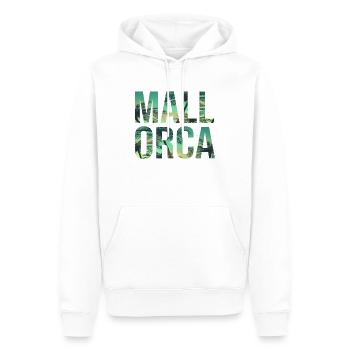 Mallorca Geschenkidee Palmen Sonne Strand Ferien - Männer Premium Bio Hoodie - Weiß - Vorne - Nico (187cm)