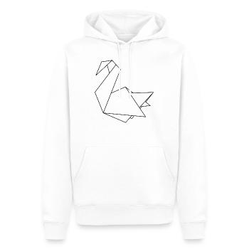 Origami Schwan - Männer Premium Bio Hoodie - Weiß - Vorne - Nico (187cm)