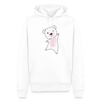 Polar bear cute teddy bear gift for kids - Men’s Premium Organic Hoodie - white - Front - Nico (187cm)