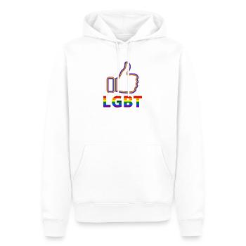 Daumen hoch LGBT Lesbian Gay Bisexual Transgender - Männer Premium Bio Hoodie - Weiß - Vorne - Nico (187cm)