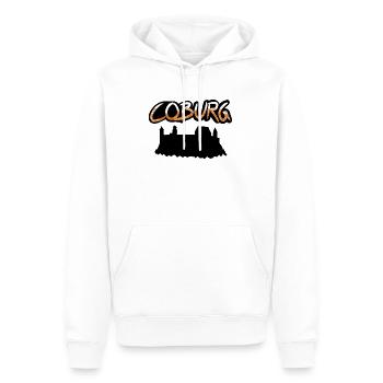 Coburg - Männer Premium Bio Hoodie - Weiß - Vorne - Nico (187cm)