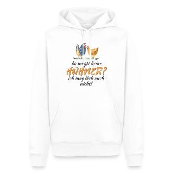 Humorvoller Huhn Spruch für Hühnerhalter Geschenk - Männer Premium Bio Hoodie - Weiß - Vorne - Nico (187cm)