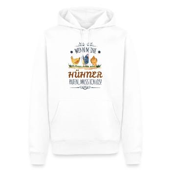 Perfekter Hühner Spruch für Hühnerzüchter Geschenk - Männer Premium Bio Hoodie - Weiß - Vorne - Nico (187cm)