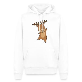 Rennes animaux de la forêt animaux mignons pour les enfants - Sweat à capuche Premium bio Homme - blanc - Devant - Nico (187cm)