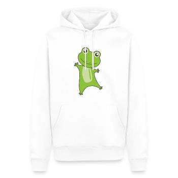 Frosch lustige Tiere süß grüne Frösche für Kinder - Männer Premium Bio Hoodie - Weiß - Vorne - Nico (187cm)
