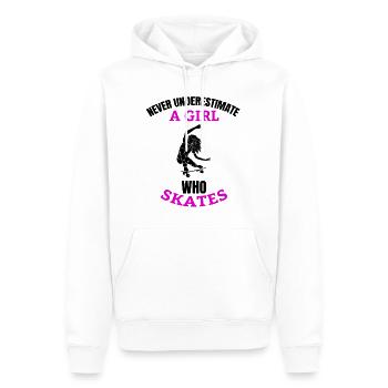 Skateboard Mädchen Frauen Skate Skaterinnen Skater - Männer Premium Bio Hoodie - Weiß - Vorne - Nico (187cm)