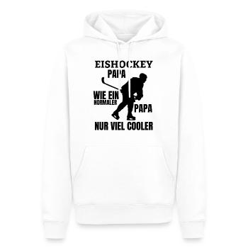 Eishockeyteam Papa Eishockey Dad Ice Hockey Vater - Männer Premium Bio Hoodie - Weiß - Vorne - Nico (187cm)