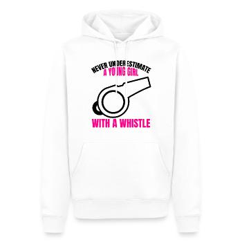 Arbitre dame arbitre disant cadeau fille - Sweat à capuche Premium bio Homme - blanc - Devant - Nico (187cm)
