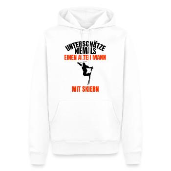 Ski fahren Spruch Skier Skifahren Vater Skifahrer - Männer Premium Bio Hoodie - Weiß - Vorne - Nico (187cm)